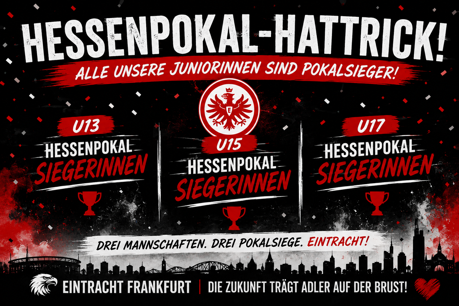 Hessenpokal-Hattrick für unsere Adlerträgerinnen!